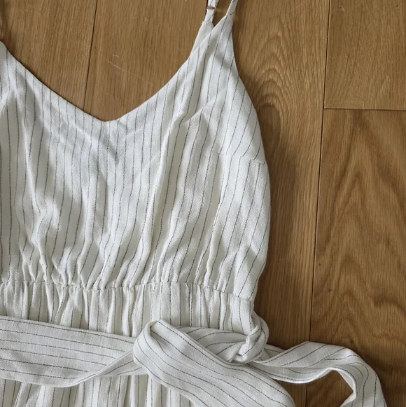 Lulus All the Right Places White Striped Sleeveless Tiered Maxi Dress - Picture 5 of 10